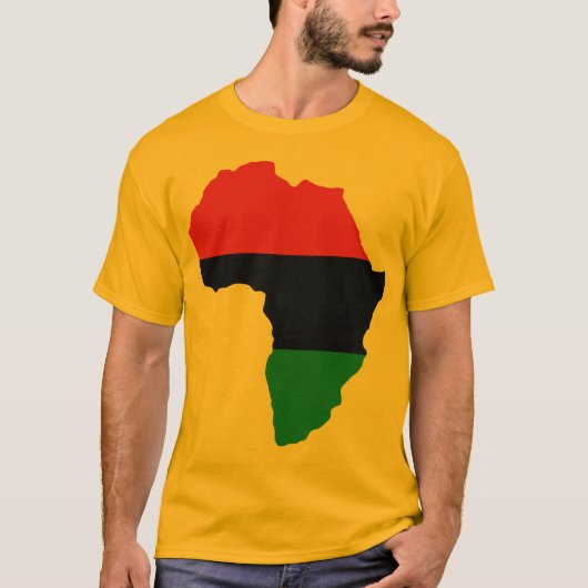 Rote, schwarze u. grüne Afrika-Flagge T-Shirt (Vorderseite)