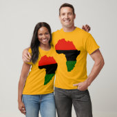 Rote, schwarze u. grüne Afrika-Flagge T-Shirt (Unisex)