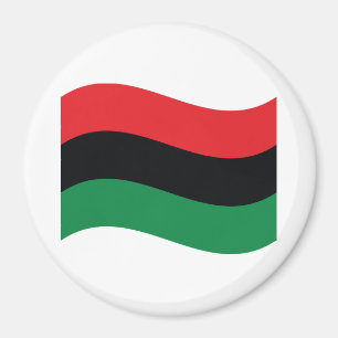 Rote, schwarze u. grüne Flagge Magnet