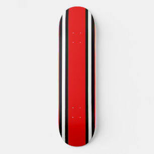 Rote schwarze u. weiße skateboard