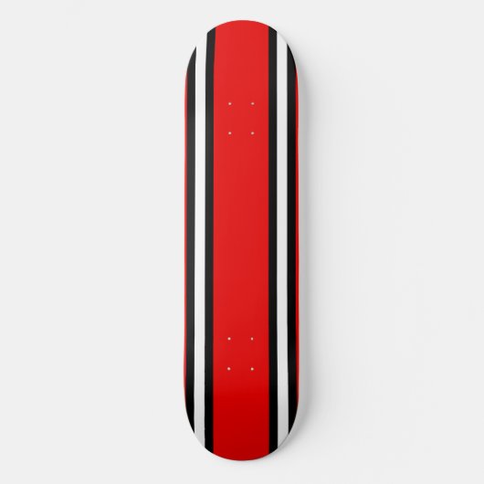 Rote schwarze u. weiße skateboard (Vorderseite)