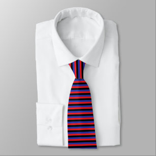 Rote, schwarze und blaue Streifen Krawatte