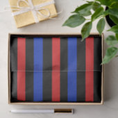 Rote, schwarze und blaue Streifen Seidenpapier (Geschenk)