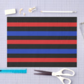 Rote, schwarze und blaue Streifen Seidenpapier (Handwerk)