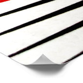 Rote, schwarze und gelbe Bilder Poster (Ecke)