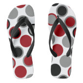 Rote, schwarze und graue Kreise Badesandalen (Fußbett)