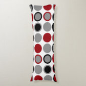 Rote, schwarze und graue Kreise Seitenschläferkissen (Vorderseite Vertikal)