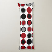 Rote, schwarze und graue Kreise Seitenschläferkissen (Rückseite (Vertikal))