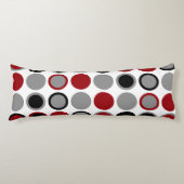 Rote, schwarze und graue Kreise Seitenschläferkissen (Vorderseite)