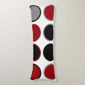 Rote, schwarze und graue Kreise Seitenschläferkissen (Vorderseite Vertikal)