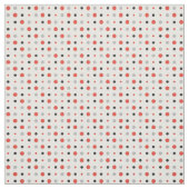 Rote, schwarze und graue Polka-Punkte Stoff (Muster)