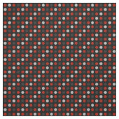 Rote, schwarze und graue Polka-Punkte Stoff (Muster)