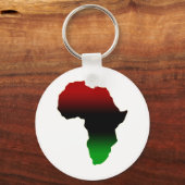 Rote, schwarze und grüne Afrika-Form Schlüsselanhänger (Vorderseite)
