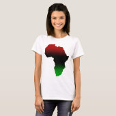 Rote, schwarze und grüne Afrika-Form T-Shirt (Vorne ganz)