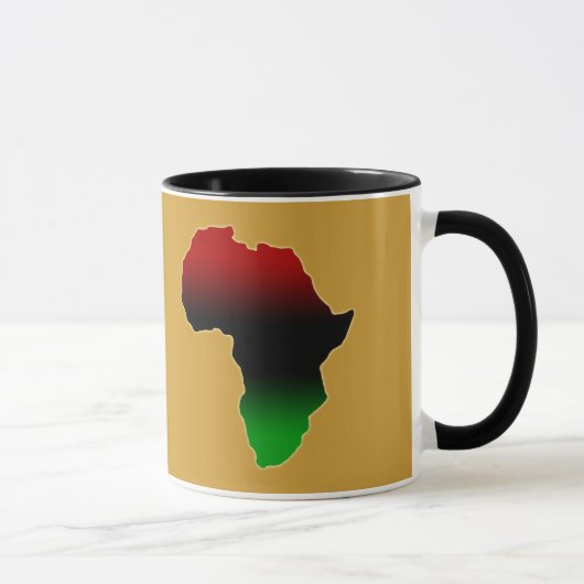 Rote, schwarze und grüne Afrika-Form Tasse (Rechts)