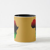 Rote, schwarze und grüne Afrika-Form Tasse (Zentrum)