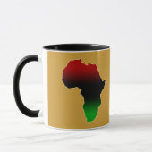Rote, schwarze und grüne Afrika-Form Tasse (Links)