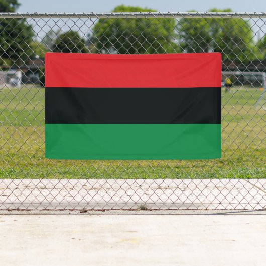 Rote, schwarze und grüne Flagge Banner (Insitu)