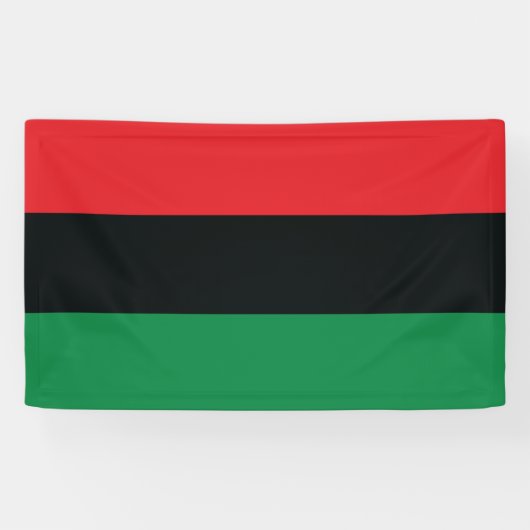 Rote, schwarze und grüne Flagge Banner (Horizontal)