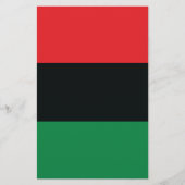 Rote, Schwarze und Grüne Flagge Briefpapier (Vorderseite)