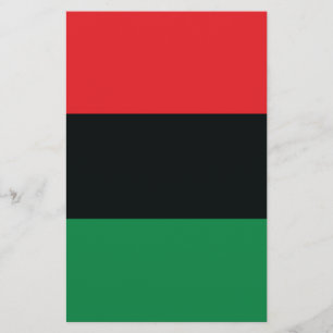 Rote, Schwarze und Grüne Flagge Briefpapier