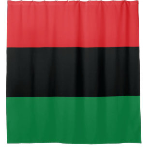 Rote, schwarze und grüne Flagge Duschvorhang