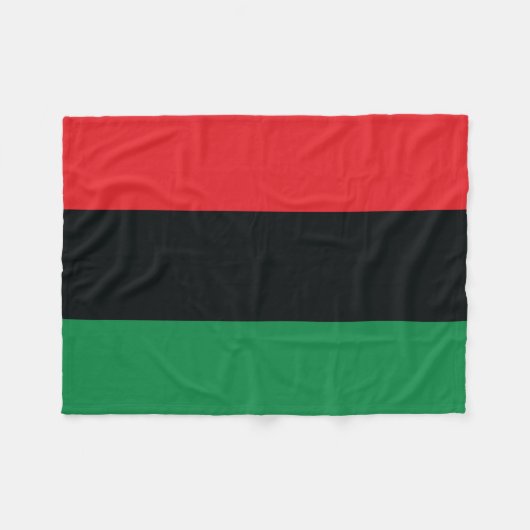 Rote, Schwarze und Grüne Flagge Fleecedecke (Vorderseite (Horizontal))