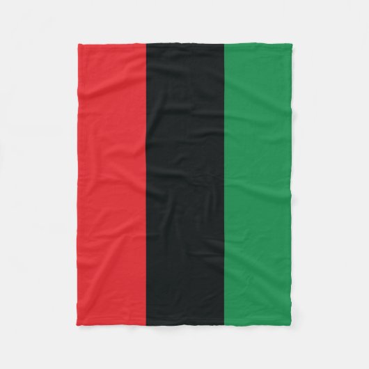 Rote, Schwarze und Grüne Flagge Fleecedecke (Vorderseite)