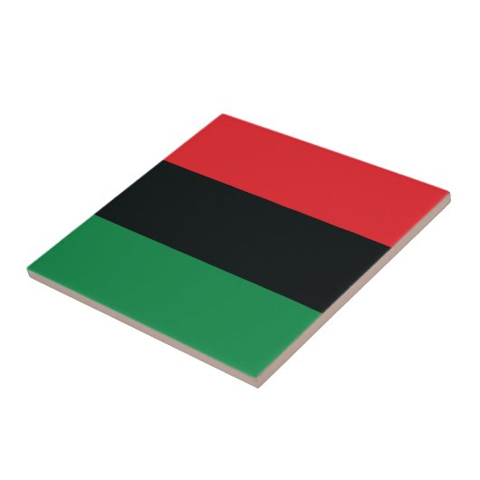 Rote, schwarze und grüne Flagge Fliese (Seite)