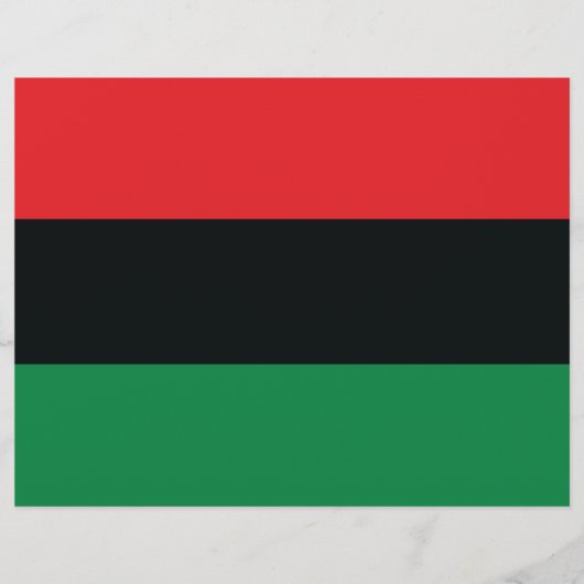 Rote, Schwarze und Grüne Flagge Flyer (Vorne)