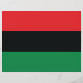 Rote, Schwarze und Grüne Flagge Flyer (Hinten)