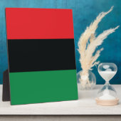 Rote, Schwarze und Grüne Flagge Fotoplatte (Seite)