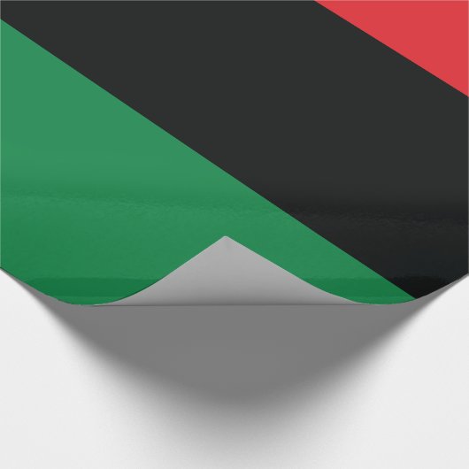 Rote, schwarze und grüne Flagge Geschenkpapier (Ecke)