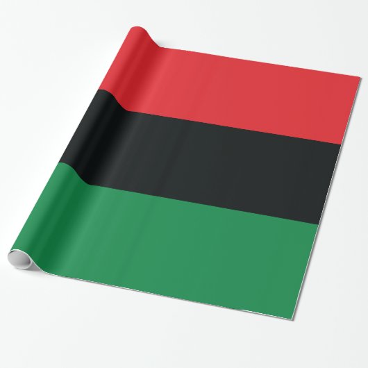 Rote, schwarze und grüne Flagge Geschenkpapier (Ungerollt)