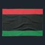 Rote, schwarze und grüne Flagge Geschirrtuch<br><div class="desc">Die 3 Pan-Afrikanischen Farben auf der Flagge stellen dar: ROT: das Blut, das alle Leute der Herkunft des schwarzen Afrikaners vereinigt und Halle für Befreiung; SCHWARZES: schwarze Menschen, deren Bestehen als Nation, obwohl nicht ein Nationalstaat, durch das Bestehen der Flagge bestätigt wird; und GRÜN: der reichliche natürliche Reichtum von Afrika....</div>