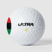 Rote, Schwarze und Grüne Flagge Golfball (Logo)