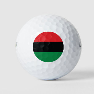 Rote, Schwarze und Grüne Flagge Golfball
