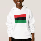 Rote, Schwarze und Grüne Flagge Hoodie (Vorderseite)