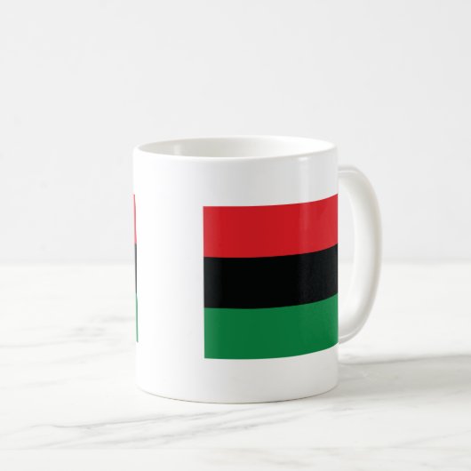 Rote, Schwarze und Grüne Flagge Kaffeetasse (VorderseiteRechts)