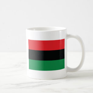 Rote, Schwarze und Grüne Flagge Kaffeetasse