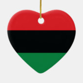 Rote, Schwarze und Grüne Flagge Keramikornament (Hinten)