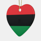 Rote, Schwarze und Grüne Flagge Keramikornament (Links)