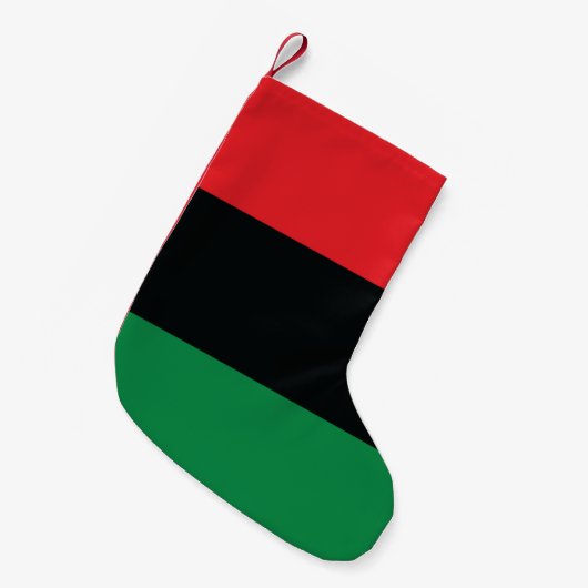 Rote, Schwarze und Grüne Flagge Kleiner Weihnachtsstrumpf (Vorderansicht (hängend))