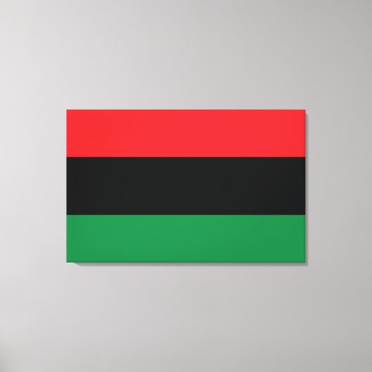 Rote, Schwarze und Grüne Flagge Leinwanddruck (Vorderseite)