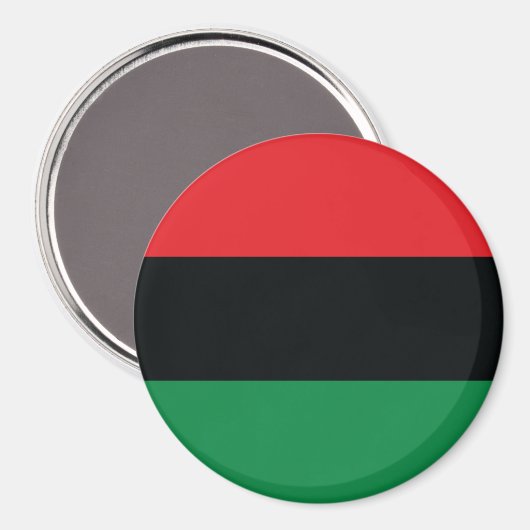 Rote, Schwarze und Grüne Flagge Magnet (Vorderseite/Rückseite)