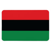 Rote, Schwarze und Grüne Flagge Magnet (Horizontal)