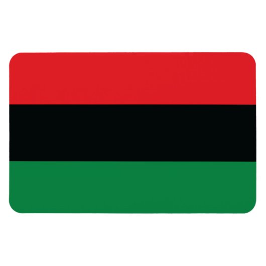 Rote, Schwarze und Grüne Flagge Magnet (Horizontal)