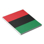 Rote, Schwarze und Grüne Flagge Notizblock (angewinkelt)