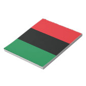 Rote, Schwarze und Grüne Flagge Notizblock (Rotiert)