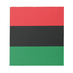 Rote, Schwarze und Grüne Flagge Notizblock